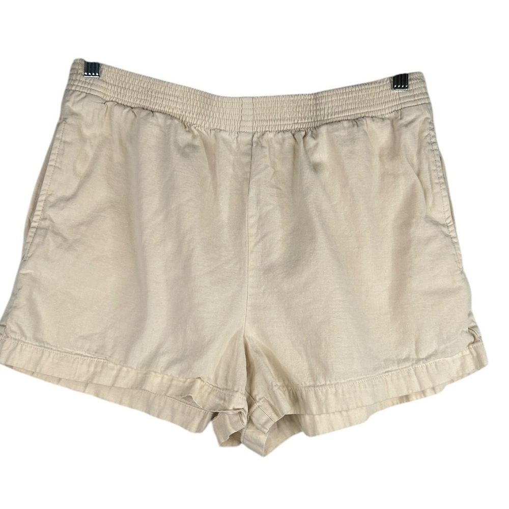 Wilfred Free Cream Linen Blend Summer Spring Coastal Casual Shorts Size Large